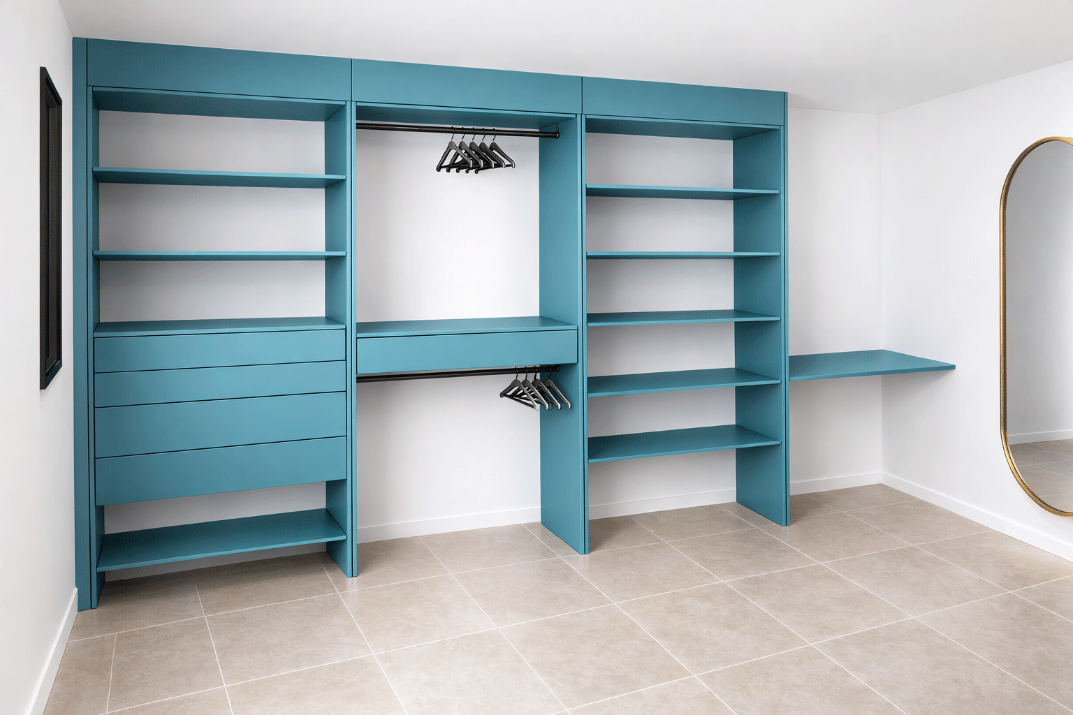 placard bleu - ouvert