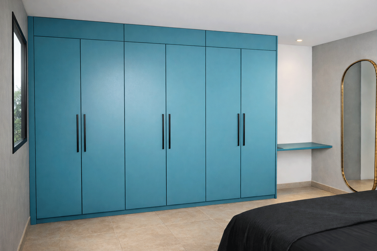 Porte placard bleu