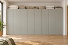 Placard à portes à la française : Gris · intérieur Blanc